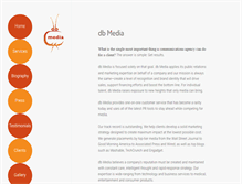 Tablet Screenshot of dbmediarelations.com